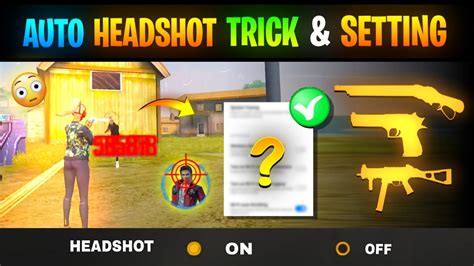 Free Fire Secret Headshot Setting 😱 Auto Headshot Setting ⚙️ Free