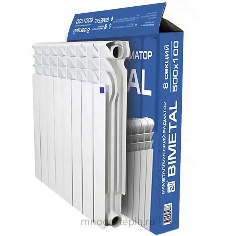 Биметаллический радиатор STI Bimetal 500/100, 8 секций, на площадь до ...