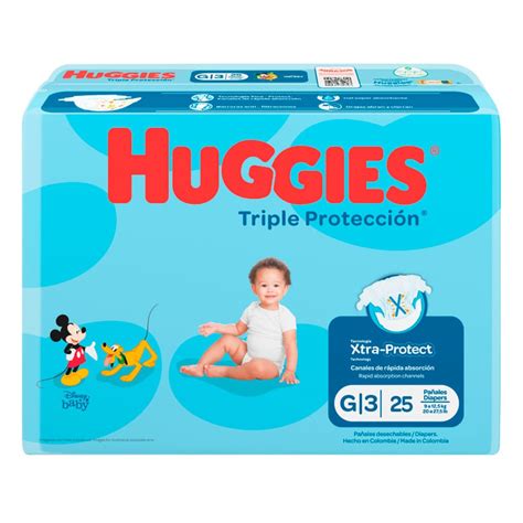 Pañal huggies triple protección G 3 x 25 Pañalera Nicole Virtual