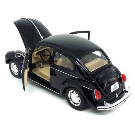 Miniatura Carro Volkswagen Fusca Beetle Hard Top Preto 1 24