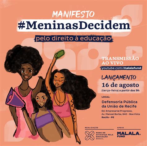 Meninas De Todo Brasil Lan Am Manifesto Prioridades Para Educa O