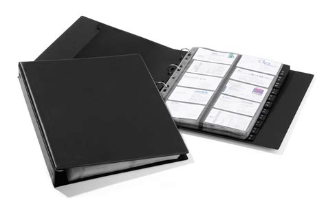 Buy Durable Visifix Economy Business Card Album In Black Ring Binder