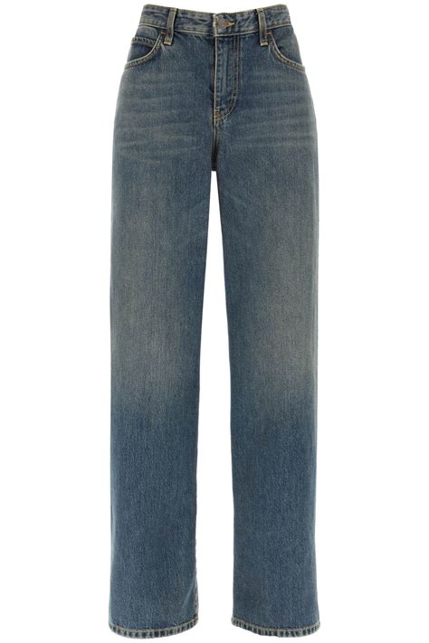 The Row Eglitta Wide Leg Jeans Blue Editorialist