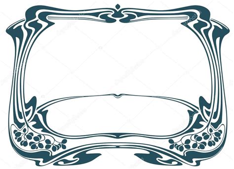 Рамки в стиле арт нуво — стоковая иллюстрация #13547864 Art Nouveau ...