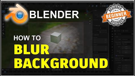 Blender How To Blur Background Tutorial Youtube