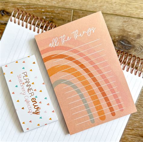 Boho Rainbow Peach Notepad X Inches Notepad Only Michaels