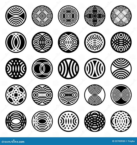 Patterns In Circle Shape. Design Elements. Stock Photo - Image: 22703930