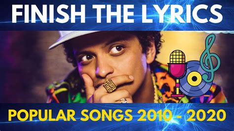 Finish The Lyrics Quiz Finish The Lyrics Challenge Popular Song 2010