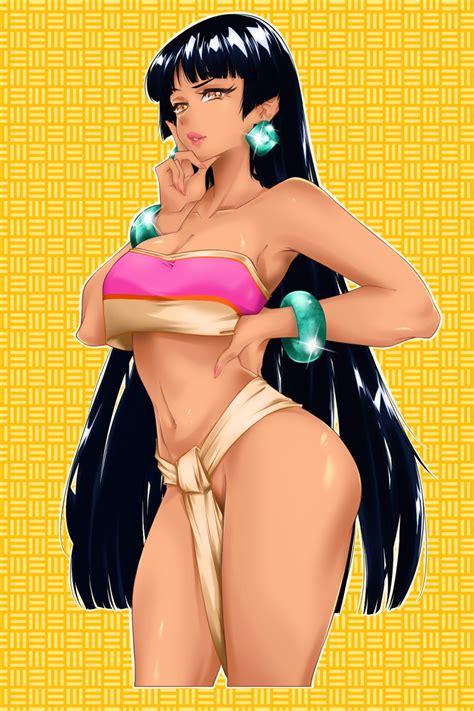 Rule 34 1girls Black Hair Bracelet Bracelets Breasts Brown Eyes Chel Cleavage Curvy Dark