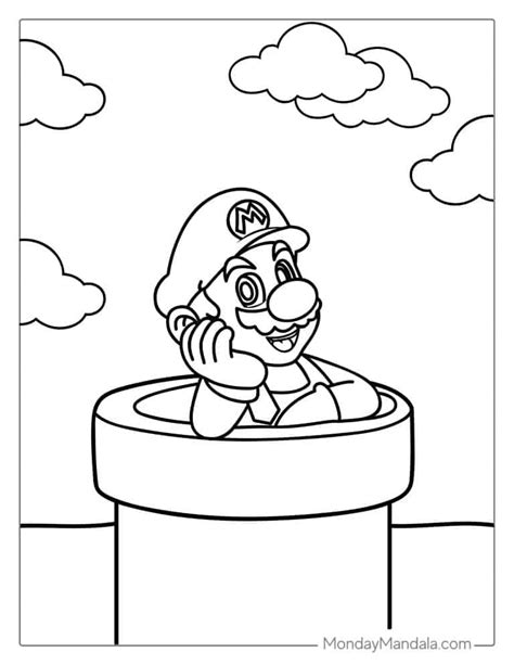 50 Mario Coloring Pages Free Pdf Printables