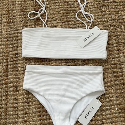 Tj Swim Bikini Set Includes Bandeau Ribbed Top Xl Depop