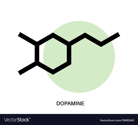 Dopamine Formula Icon Royalty Free Vector Image