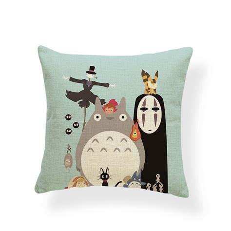 Housse De Coussin Totoro Avec Un Sans Visage Ghibli Shop