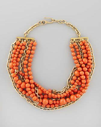 Julie Strand Howlite Beaded Necklace Coral By Paige Novick At Neiman