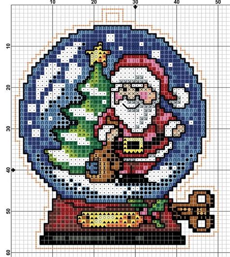 śniegowe kule kanwa plastikowa Christmas cross stitch Holiday cross