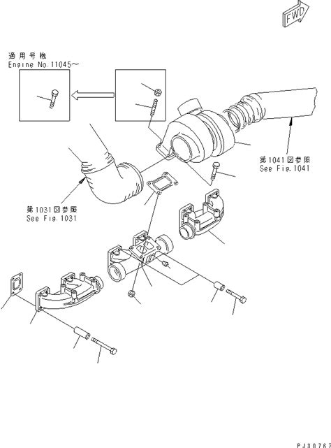 6505 11 8610 Komatsu TURBOCHARGER ASS Y SEE FIG 0155A