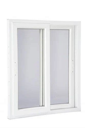 2 Track UPVC Glass Sliding Window At 305 Sq Ft Unplasticized