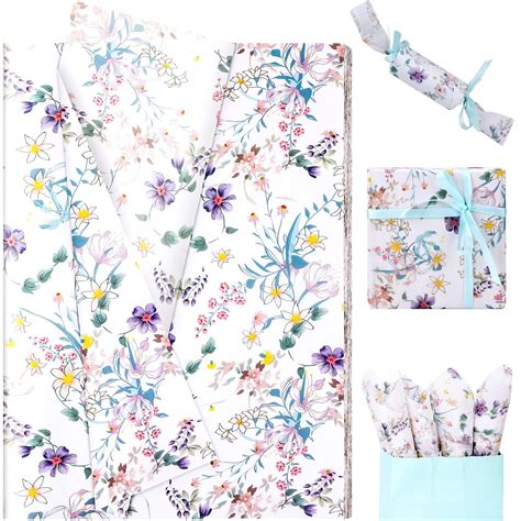 Sheets Watercolor Wildflower Dhf Tissue Paper X