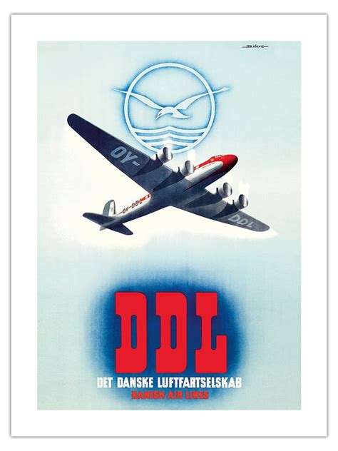 Ddl Danish Air Lines Det Danske Luftfartselskab Vintage Airline