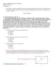 Advanced Mathematical Decision Making Answer Key