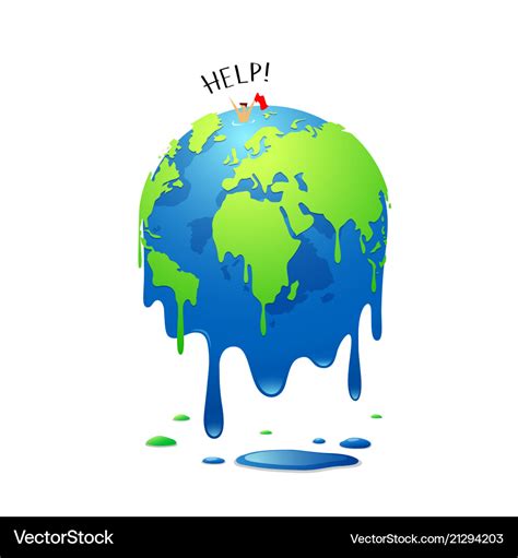 Global Melting Concept Global Warming Royalty Free Vector