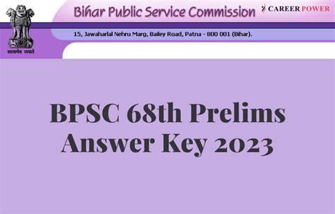 Th Bpsc Prelims Answer Key Response Sheet Pdf