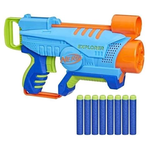 Nerf Elite Junior blaster Explorer Easy Play facile à tenir charger