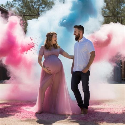 Gender Reveal Pregnant Premium Ai Generated Image