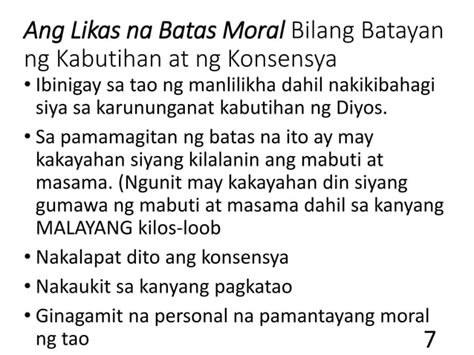 Modyul Pagubog Ng Konsensya Batay Sa Likas Na Batayang Moral Ppt