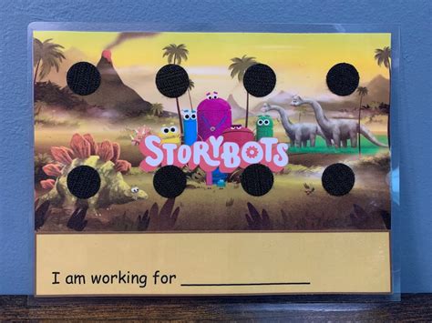 Storybots Dinosaurs / Token Board - Etsy