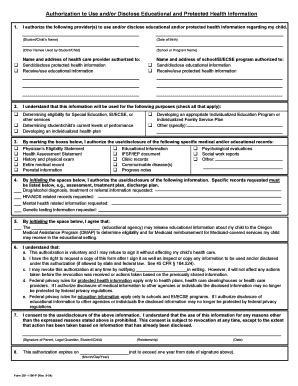 Fillable Online Pps K12 Or Authorization To Use And Or Disclose