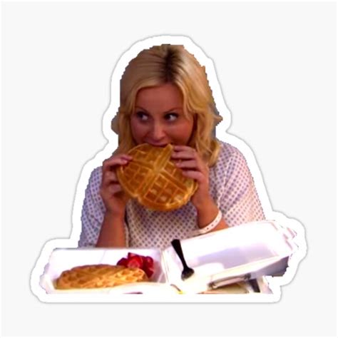 "leslie knope waffles" Sticker for Sale by estl | Redbubble