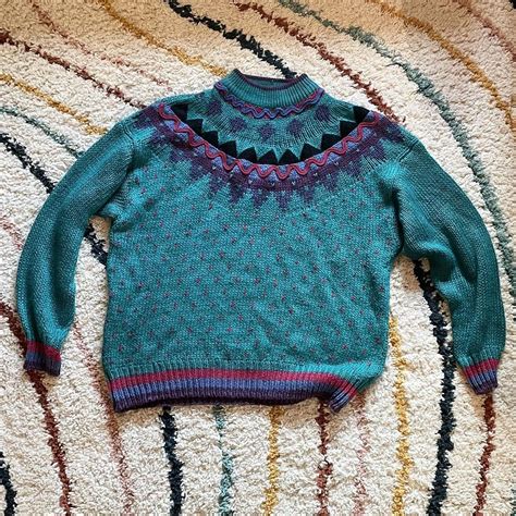 Repop 80s Style Vintage Knit Ski Sweater Very Depop