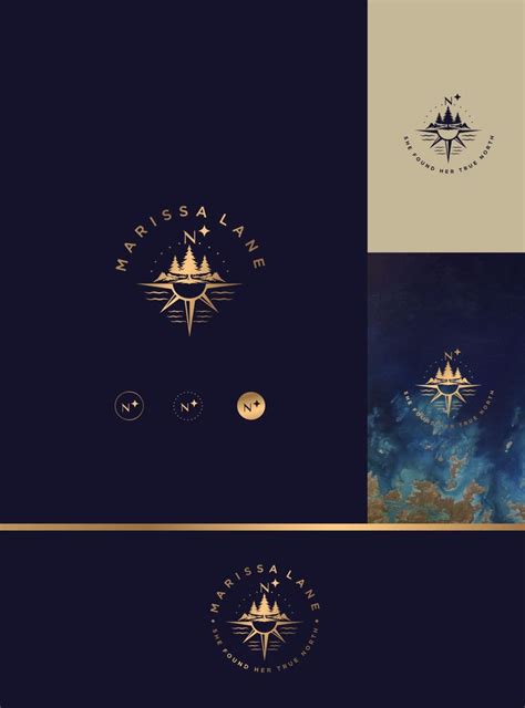 Luxury Boho Compass Logo Design