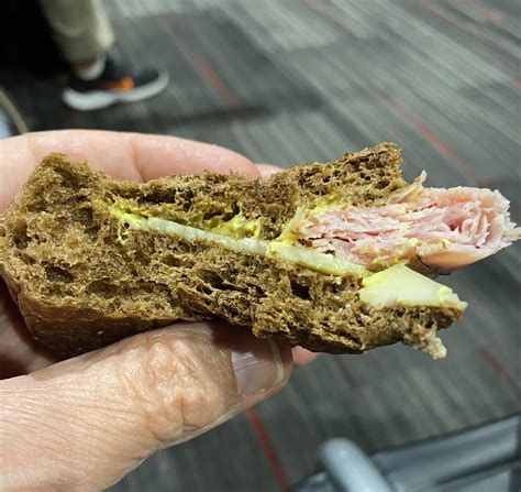 Airport sandwich sure looked a lot meatier in the display