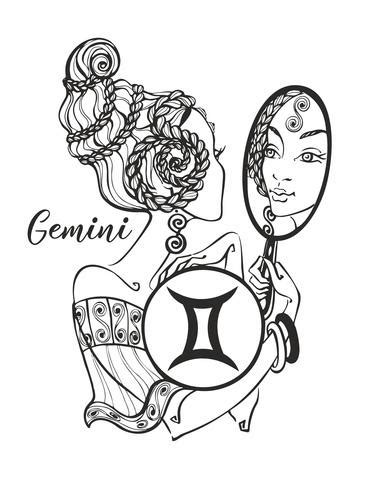 Gemini Sign Coloring Pages Coloring Pages