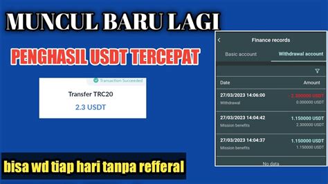 Detik Langsung Wd Penghasil Usdt Terbaru Mining Usdt