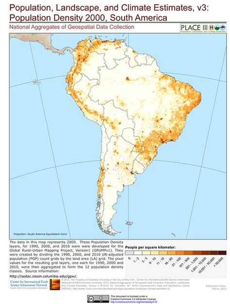 Population Density 2000 South America Flickr Photo Sharing