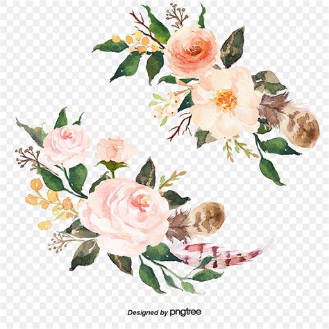 Small Fresh PNG Image The Elements Of Small Fresh Watercolor Flowers