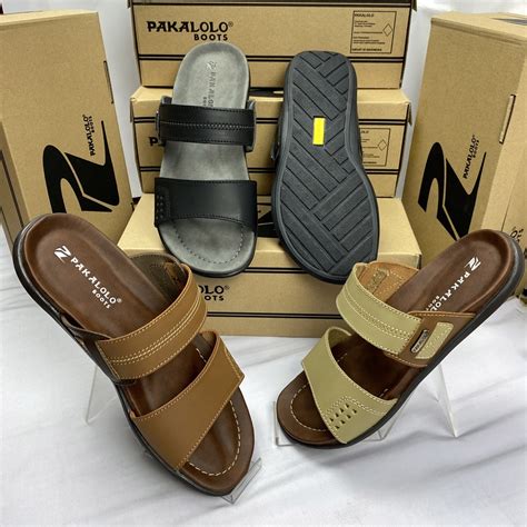 Jual PAKALOLO Piramid03 Sandal Pria Original Sandal Kulit Asli Sandal