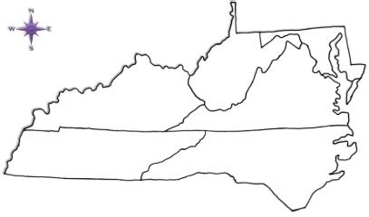 States bordering Virginia Diagram | Quizlet