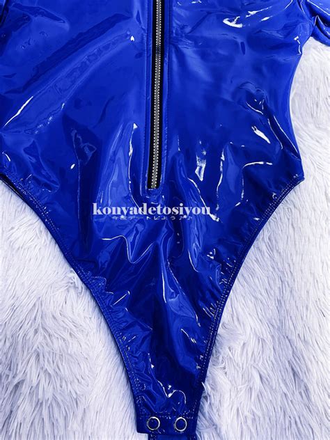 Postage 210 Jpy GN56EXL Super Lustre PVC Raver Made High Leg Leotard