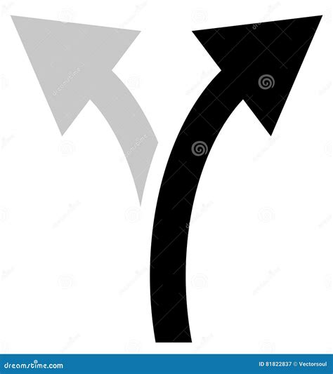 Two Way Arrow Symbol, Arrow Icon. Curved Arrows Left And Right Cartoon Vector | CartoonDealer ...