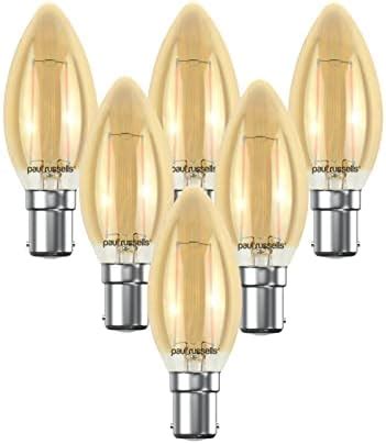 Paul Russells Led Candle Filament Bulbs Pack Of W W