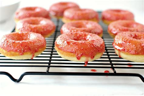 Buttermilk Cake Doughnuts With Fresh Strawberry Glaze Simply Scratch