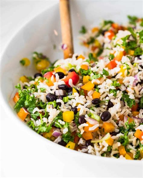 Black Bean And Rice Salad With Cumin Lime Dressing Garlic And Zest