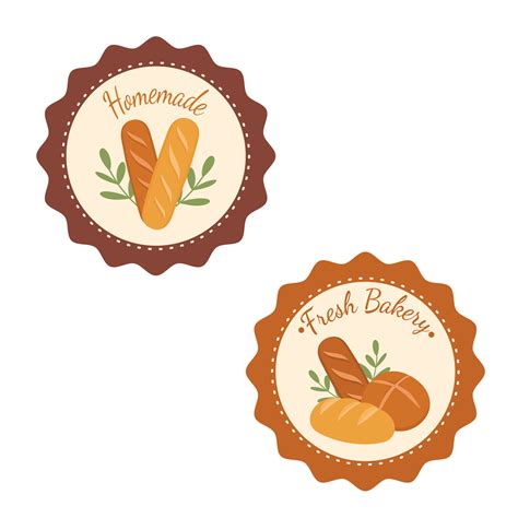 Bakery theme icon simple vector arts. Aesthetic bakery bread vector ...