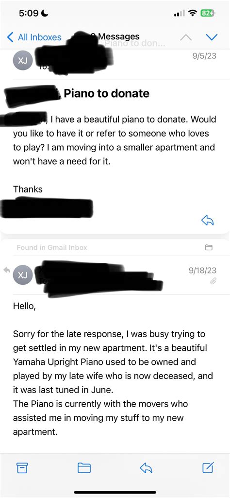 Free Piano Scam — BEWARE : r/Scams
