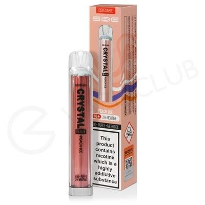 Peach Ice Crystal Bar Disposable Vape 3 For 12