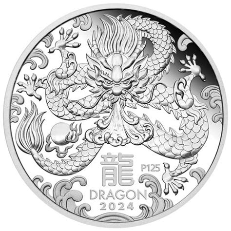 Oz Year Of The Dragon Silver Coin Perth Mint Queensland